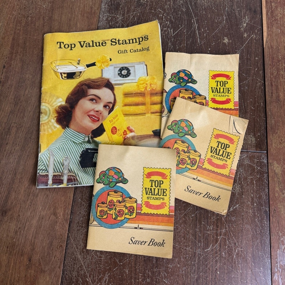 1950s‎ VINTAGE Top Value catalogue and Stamp Books with stamps